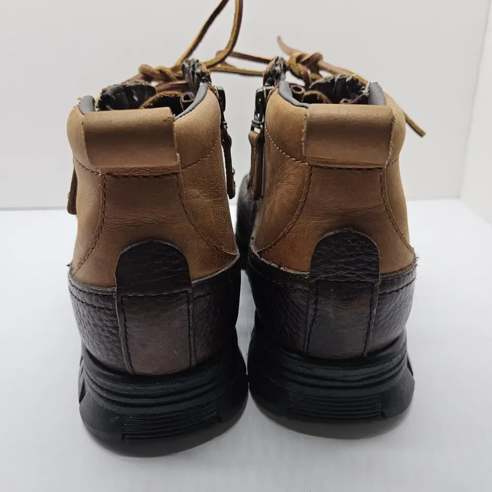 Polo Ralph Lauren Allendale II Duck Boots Brown Leather Size 7.5D Mens